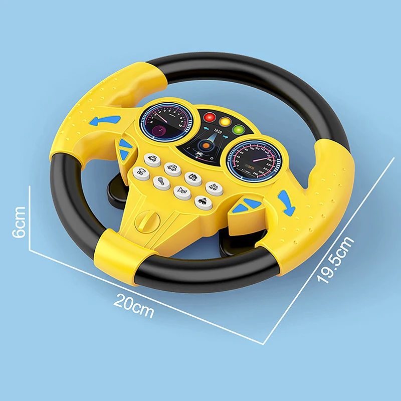 1 Set Electric Toy Simulate Driving Car Steering Wheel Sound Children's Music Education Pushing Cart Driving Vocal Prop