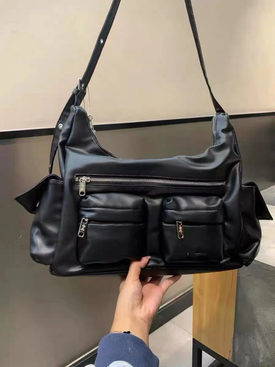 Versión correcta, Song Yuqi, Kim Chae-won, Choi Kang-kyu, misma marca que las estrellas coreanasBolsas de motocicleta Bandolera Ba para mujer