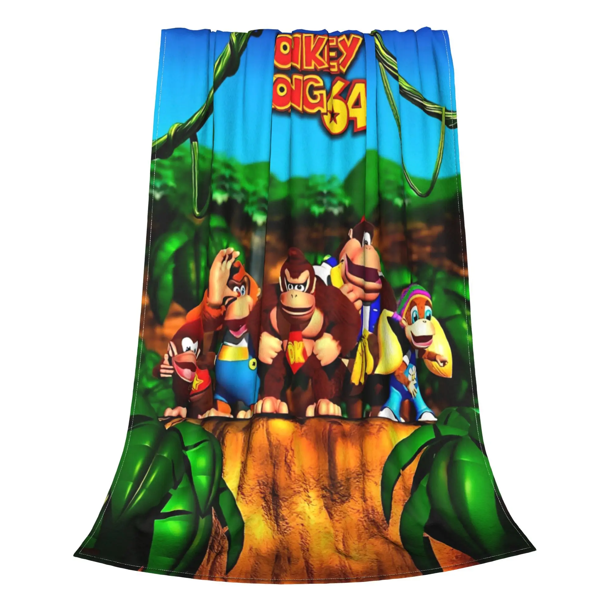 Comfortable donkey kong bananza game Blanket Stuff Sofa Decorative  Throw Blanket Super Warm Coral Fleece Plush for Outdoor