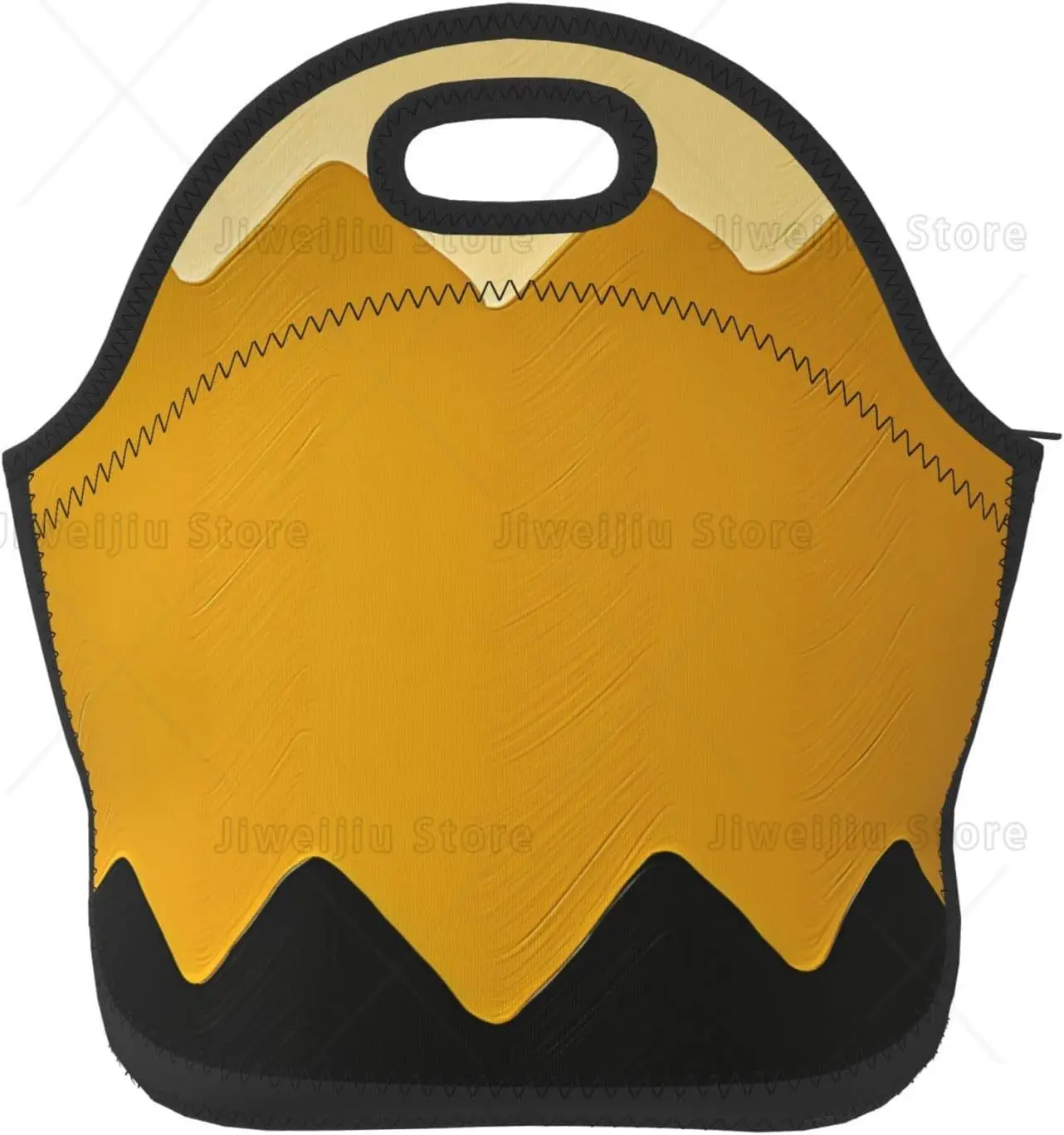 

Горчично-желтый и черный ланч-сумка для женщин, изолированные сумки-тоут, многоразовая коробка для мужчин, герметичный контейнер-холодильник