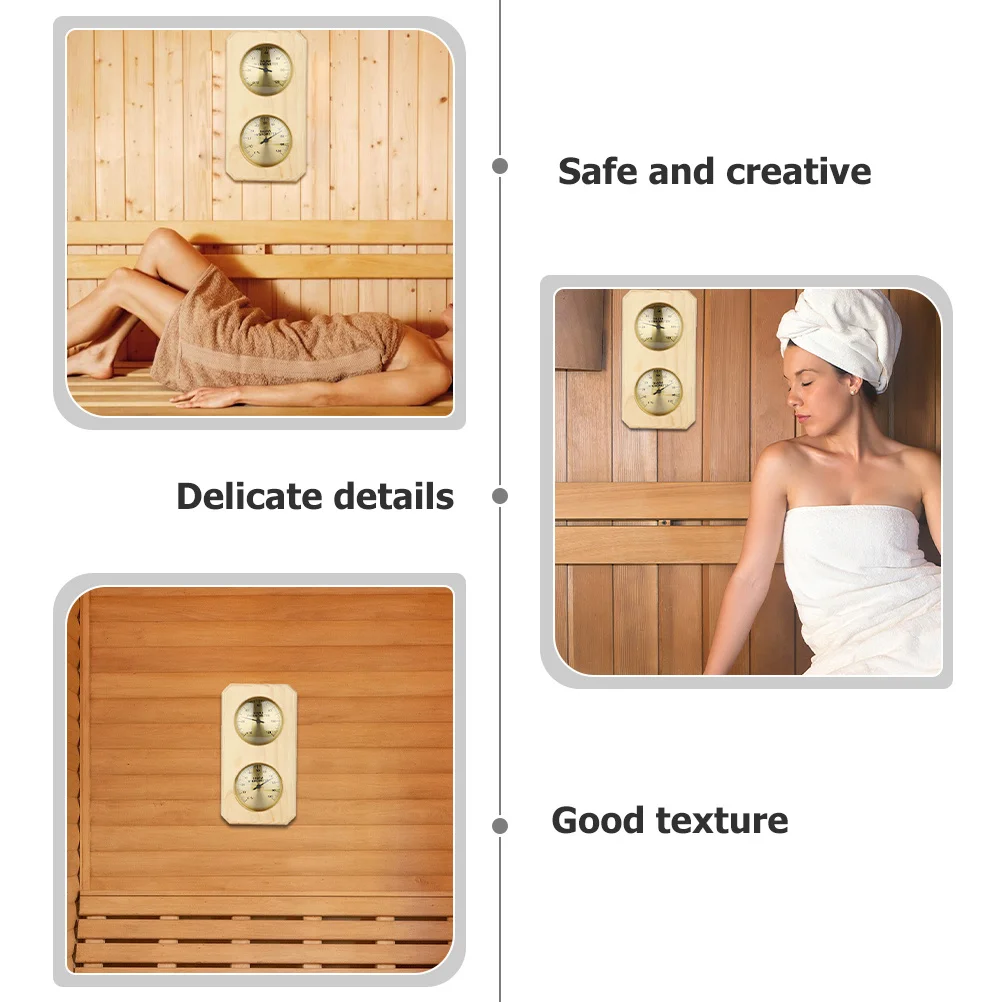 

Hygrometer Indoor Humidity Thermometer for Sauna Room Simple Design Accurate Temperature Monitor Wall Mountable Measuring Tool