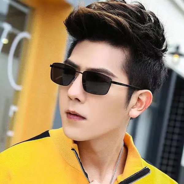 New men's sunglasses high definition color-changing polarized glasses frame anti-ultraviolet driving fishing sunglasses