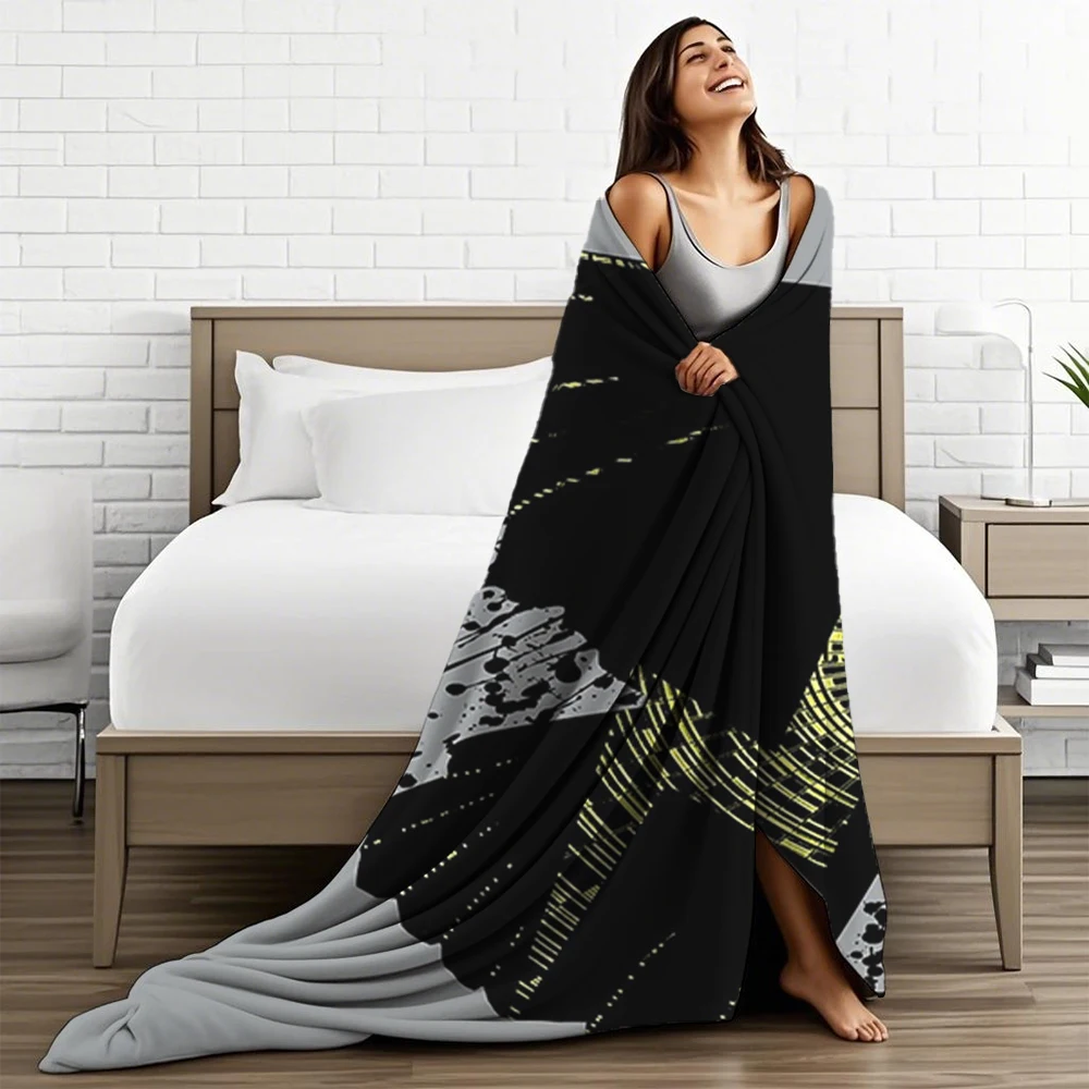 Cobertor de lã The Journey com pílula resistente a rugas, edredom com tecnologia sem derramamento, cobertores elegantes e simples para