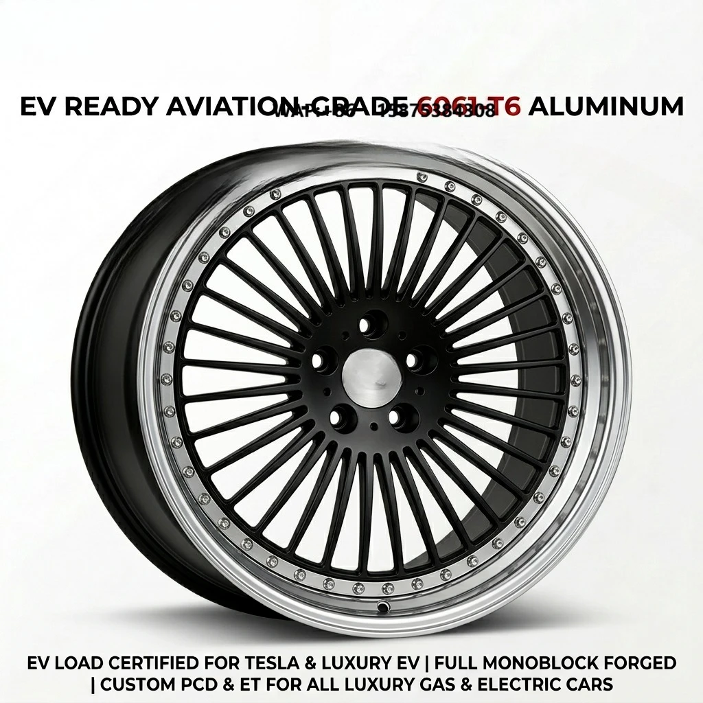 Custom Forged Wheels Two Piece 6061 T6 Aluminum Multi Spoke EV Wheel for Cybertruck DOT Custom PCD ET