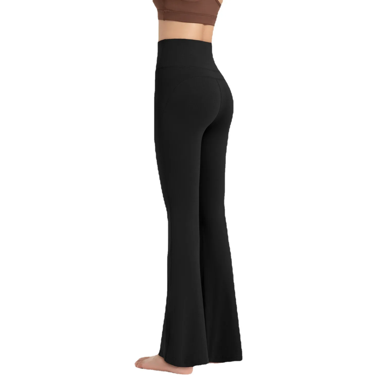 

Antibacterial yoga flared pants for women's Lycra high waist and hip lifting