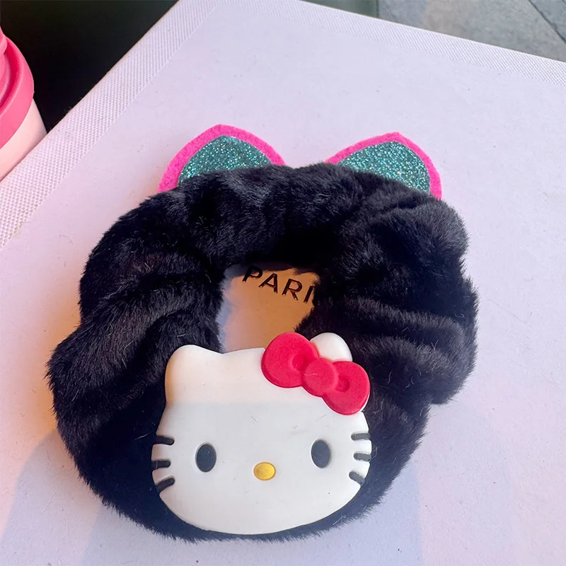 มินิโซ ตุ๊กตาผมการ์ตูนผูกผมหางม้าสูง เชือกผม ห่วงผมลำไส้ใหญ่ หูแมว สาวสวยหัวใจ