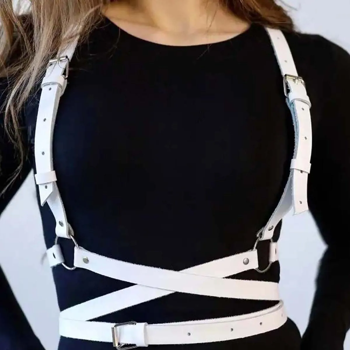 Women Trend Punk Belt Fashion Leather Waist Belt Female Street Style Decoration Suspenders for Women Gothic Clothing Accessories