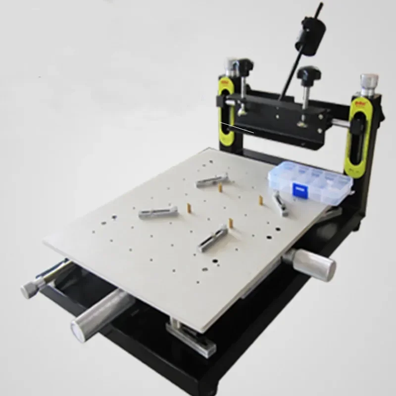 1pc Printing table manual printing table desktop solder paste press SMT steel mesh desktop red glue screen printing machine