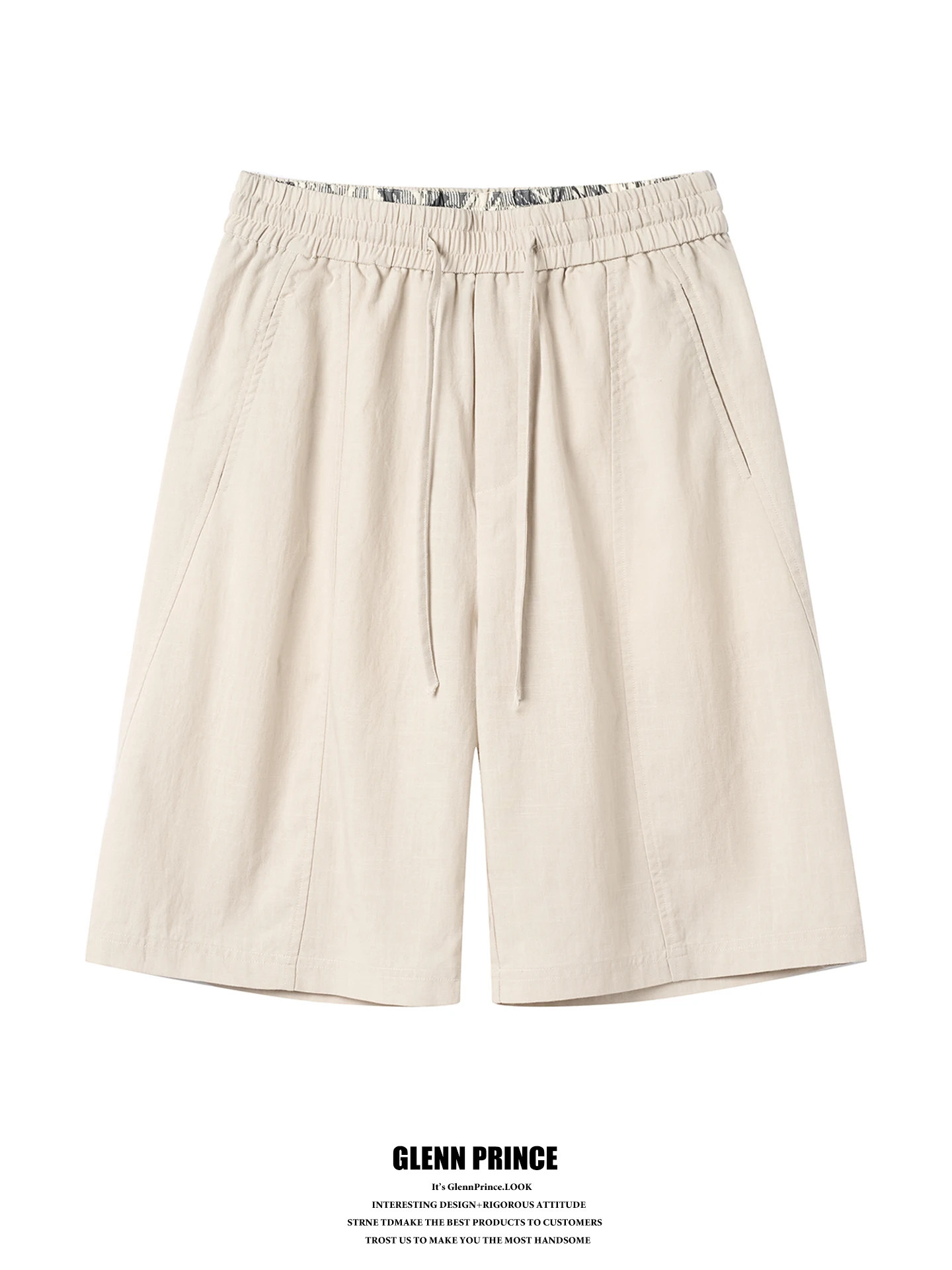 GPstudio American Deconstructed  Color Drawstring Casual Shorts Men Summer Straight Thin Quick Dry Sports Beach Pants