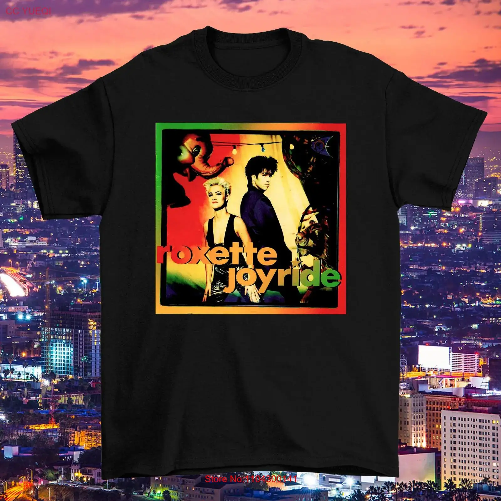 Inspirado Roxette Band - Joyride Album Algodón Negro Unisex S-234XL Camiseta 3A587