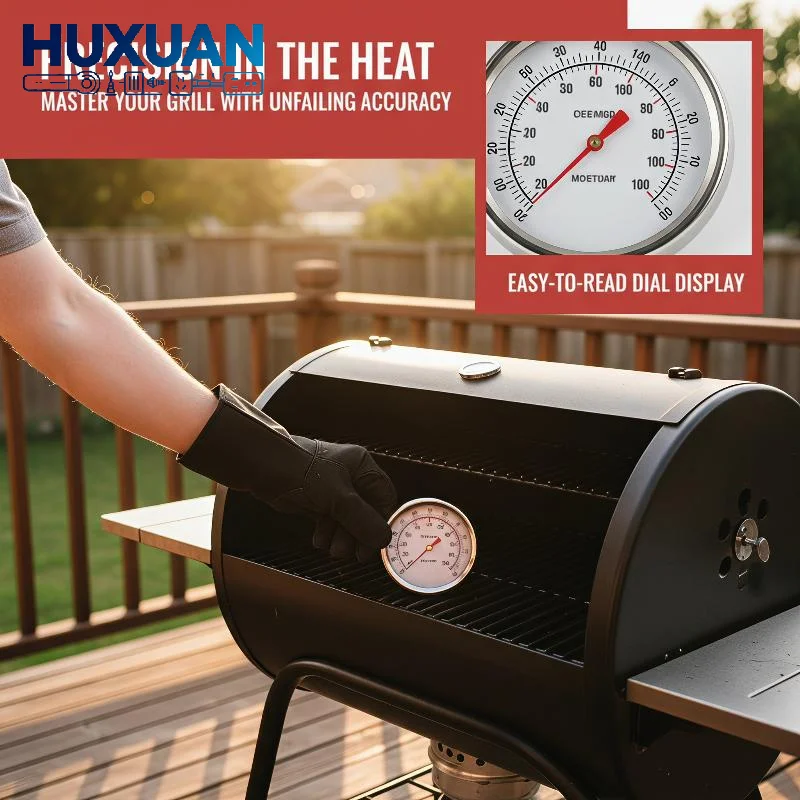 52/54mm Large Dial Grill  0‑500°C / 0‑120°C No‑Battery Analog Gauge Corrosion Resistant BBQ Pizza Oven M8 M10 Thread