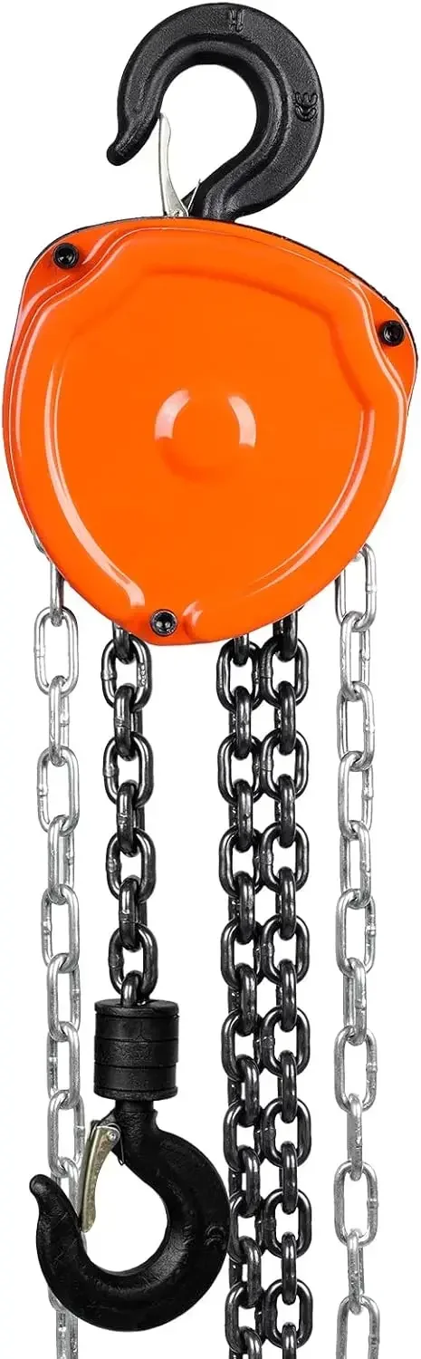 

Hand Chain Hoist, 1 Ton 2200 lbs Capacity 20 FT Come Along, G80 Galvanized Carbon Steel with Double-Pawl Brake, Auto Chain