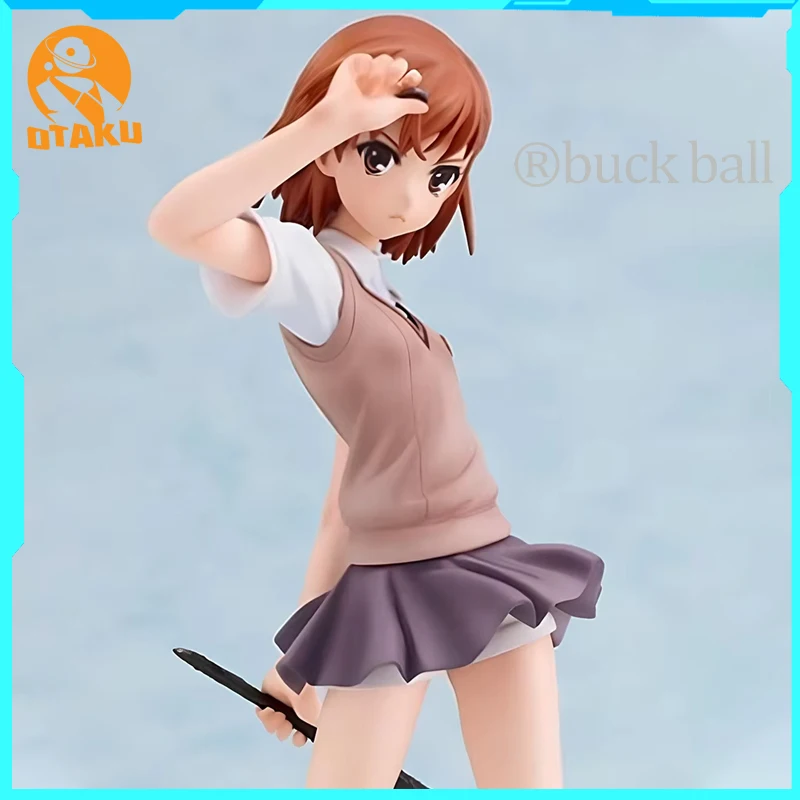 Toaru Kagaku No Railgun Figure Misaka Mikoto Figure Cute Girl Pvc Statue Models Dolls Desk Decoration Toys Kids Birthday Gifts