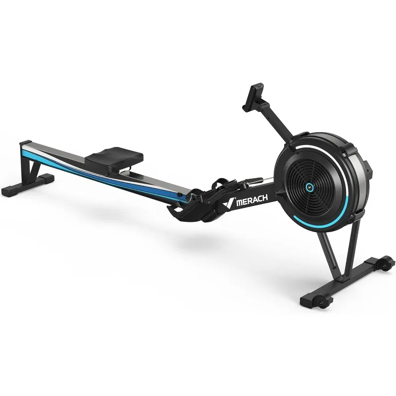 MERACH Professionelles Indoor-Rudergerät, Verstellbarer Luftwiderstand Rudermaschine für Zuhause, Ergonomischer Komfortsitz