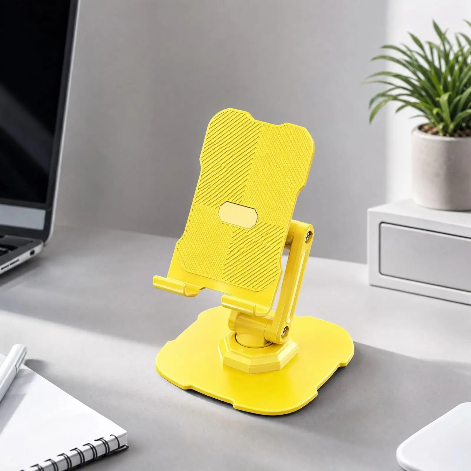 Foldable Phone and Stand Space-Saving Height-Adjustable Desktop Device Stand Stable Holder for Office, Travel, Video Calls