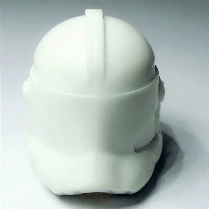 100 pcs pure white helmet head Building Block  Mini Action Figure Toys Solid Plain Helmet Accessories