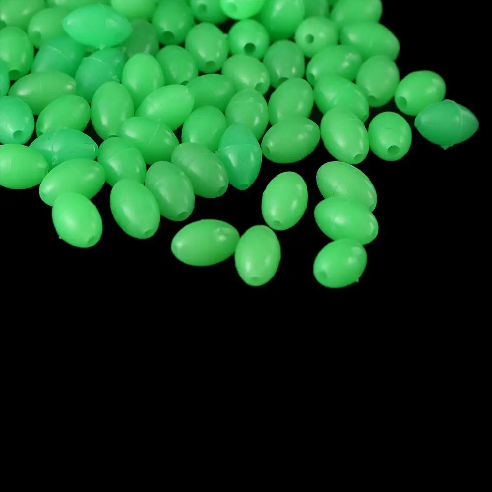 

Fishing Tools Fishing Lure Oval Treble Hook Plastic Fishing Floats Glowing Sink Beads Fishing Beads Fishing Luminous Balls