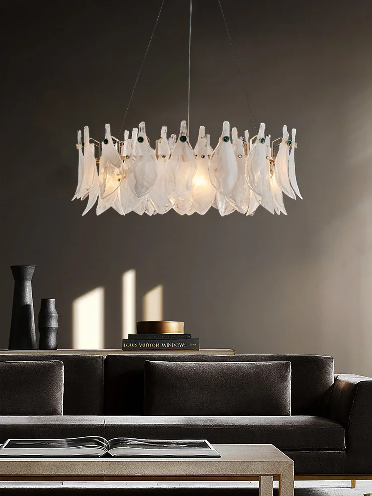 Lamparas Colgantes Para Techo Chandelier Cloud Mist Glass G9 Light Source New Style Luxury Home Appliance Lampara Decoration