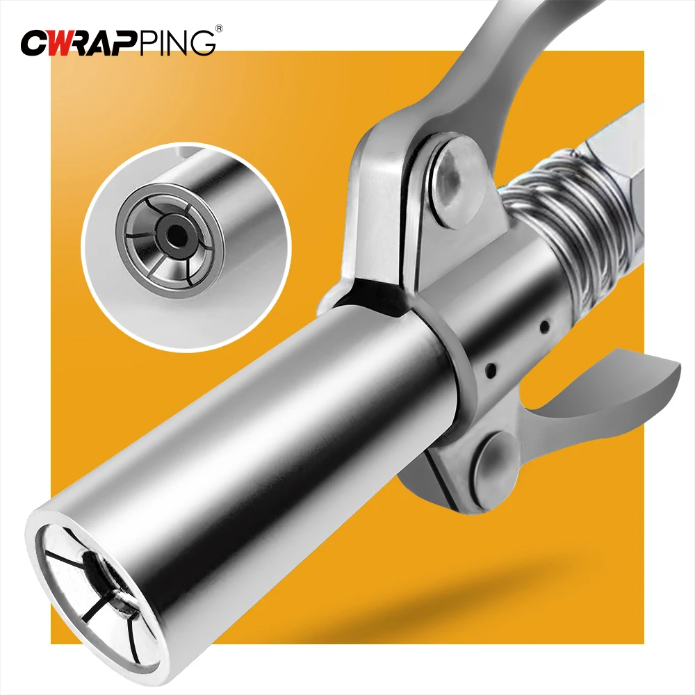 Grease Gun Oiler  Tool 10000 PSI Oil Pump Gun NPTI/8 High Pressure Grease Nozzle Car Syringe Lubricant Tip Machine Oil Greasing