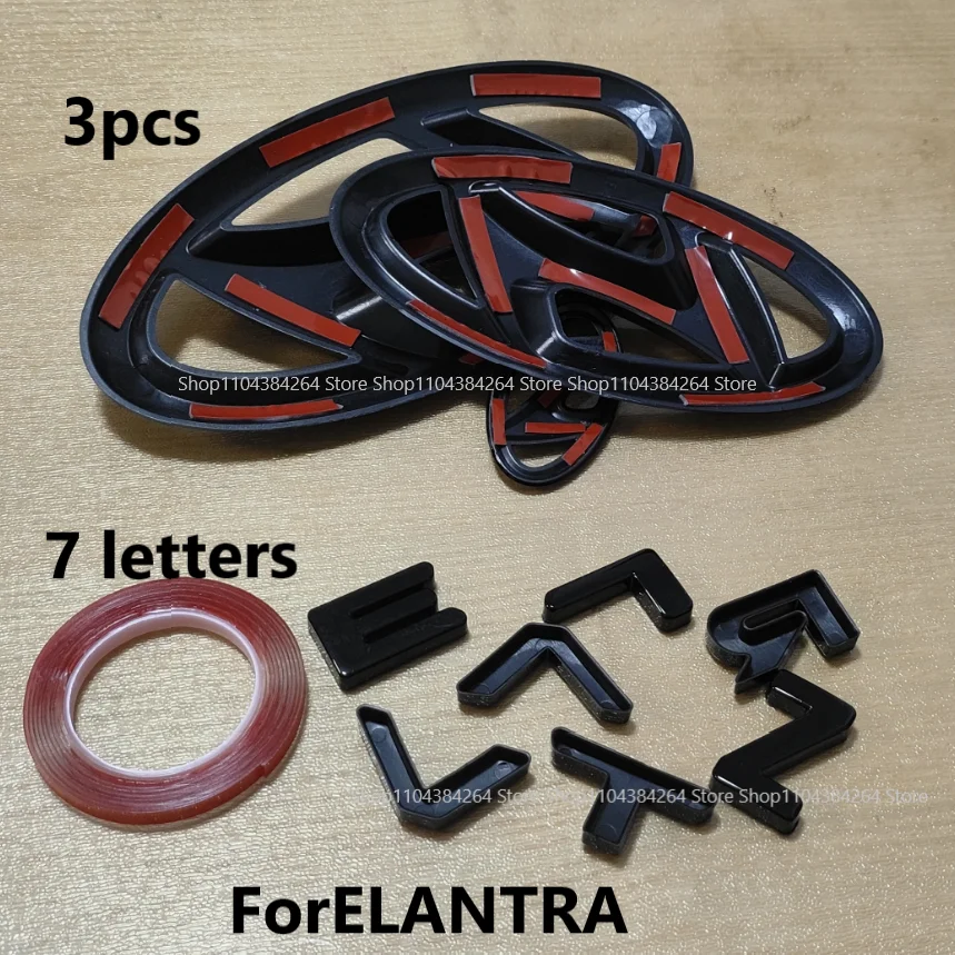 

Badge Shell for ELANTRA 2016-2024 car Center logo Front Emblem Rear Trunk Badge Emblem cover shell Steering wheel Sticker