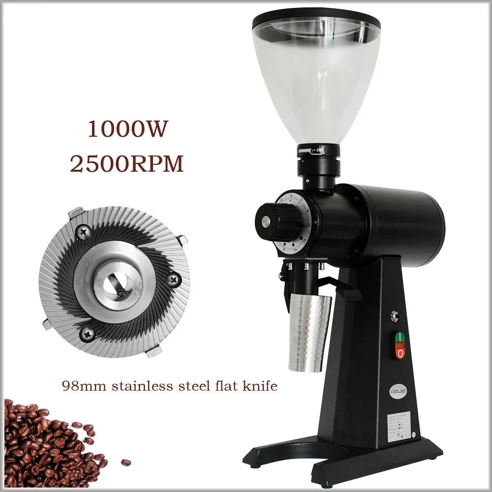 Cafetto Electirc Grinder 98mm Commercial Italian Coffee Grinder Adjustable Thickness for Home Coffee Maker Grinder