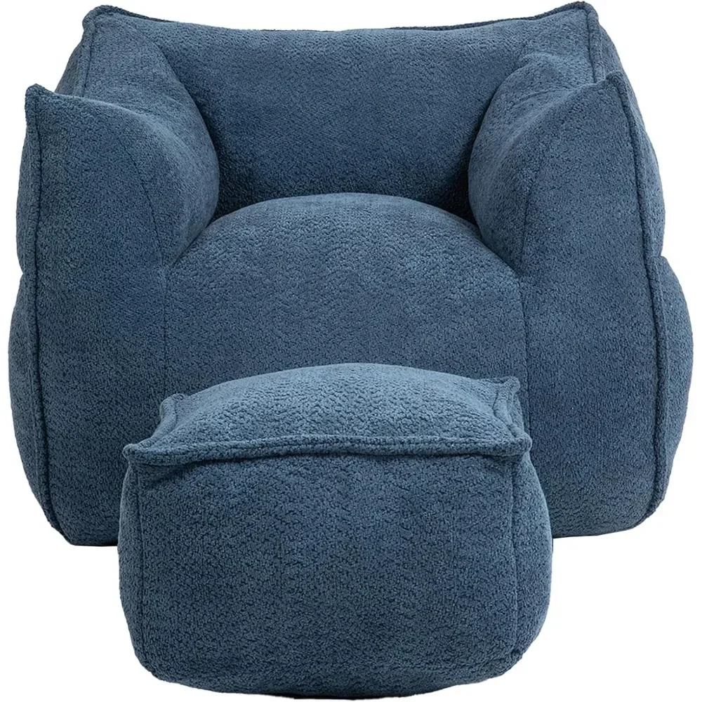 Bean Bag Chair - Comfy Lazy Chair with High-Density Memory Foam, Cozy BeanBag Chairs for Adults,Soft Accent Chair