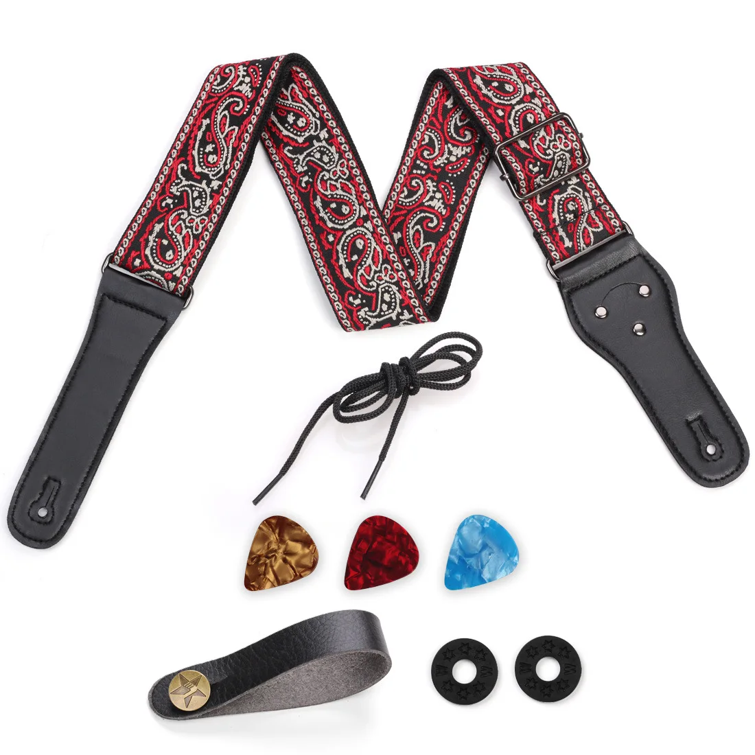 Guitar Strap Bass Embroidery Pattern High Quality Folk-Custom Eletric Ukulele Guitarra Accessories Parts Personalized Acoustic