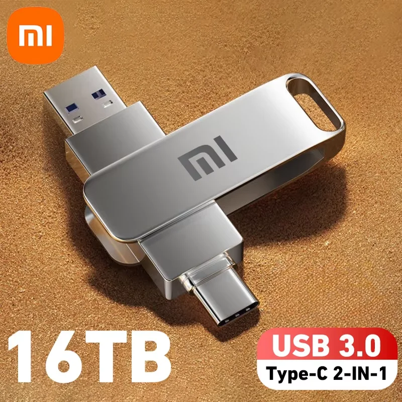 Unidad Flash Xiaomi USB 3,0 de 16TB, disco U tipo C de 8TB, unidad Flash U de alta velocidad, unidad Flash portátil SSD de 1TB y 2TB para ordenador portátil