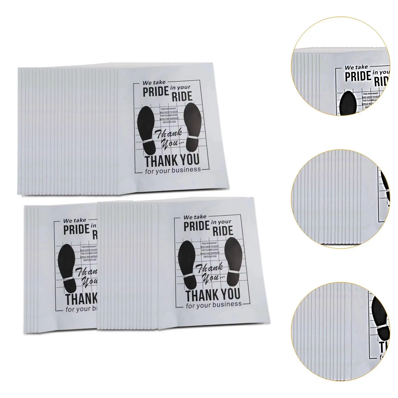 50 szt. Papierowa mata podłogowa do samochodu Uniwersalne wodoodporne akcesoria do wnętrz samochodowych Jednorazowe automatyczne podkładki pod stopy do taksówek Hotel