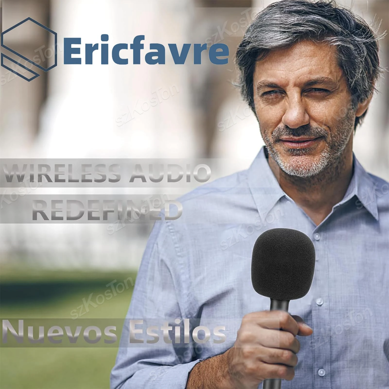 مقبض ميكروفون لاسلكي Lavalier لـ DJI Rode Wireless GO Mic محول ميكروفون محمول لمقابلة Vlog Podcast