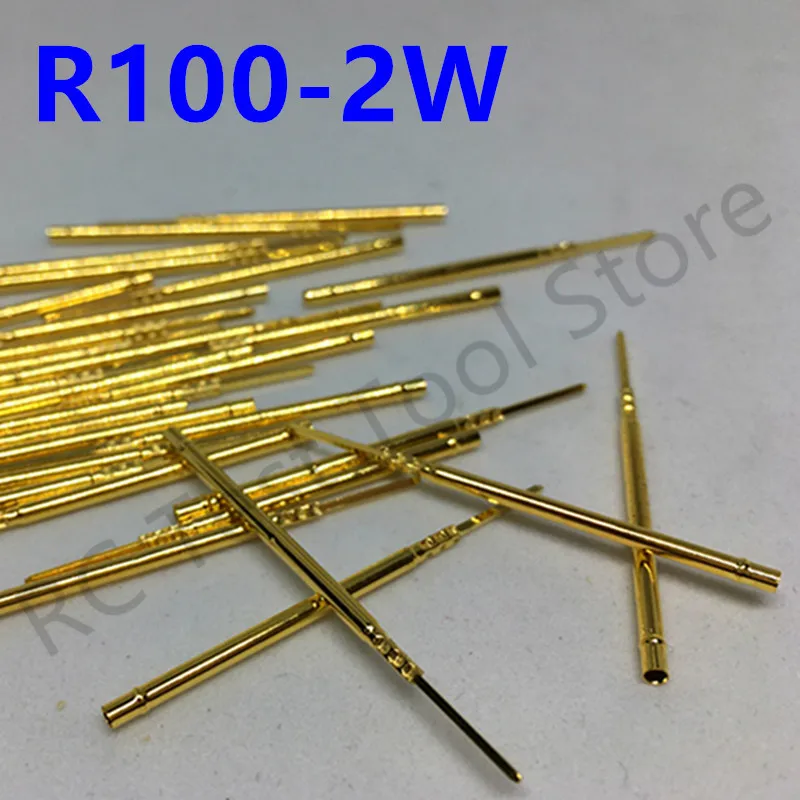 20 Or 100PCS R100 Series PCB Test Probe Receptacle Pogo Pin Connection Socket R100-2S 4S 2W 4W Spring Test Pin P100-B P100-B1