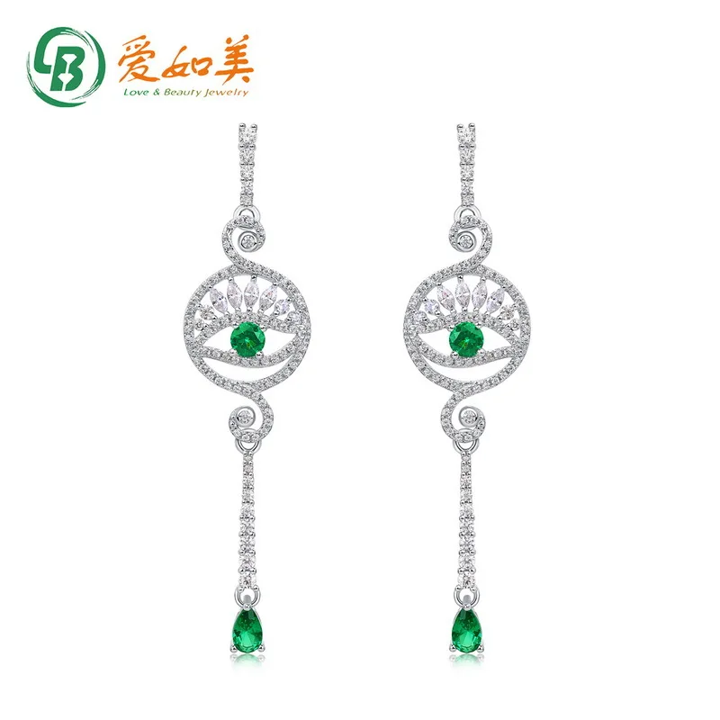 

New Devil's Eye Color Treasure Earrings 18K Gold PT950 Platinum Silver Plated 7-Layer Gold Nano Personalized Earrings