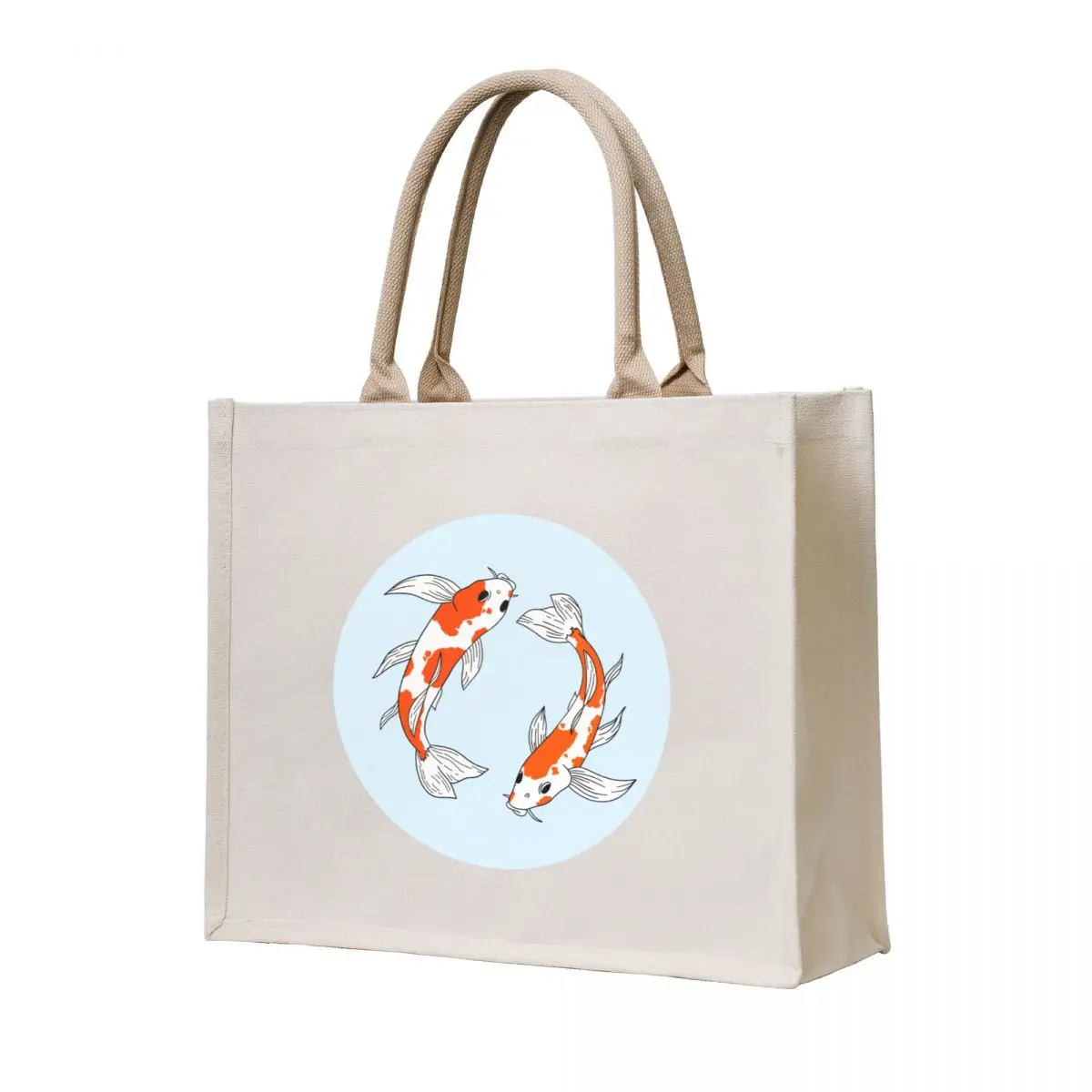 

2 Vibrant Koi Fish Tote Bag tote bags men tote bag men Candy bags sacs de shopping