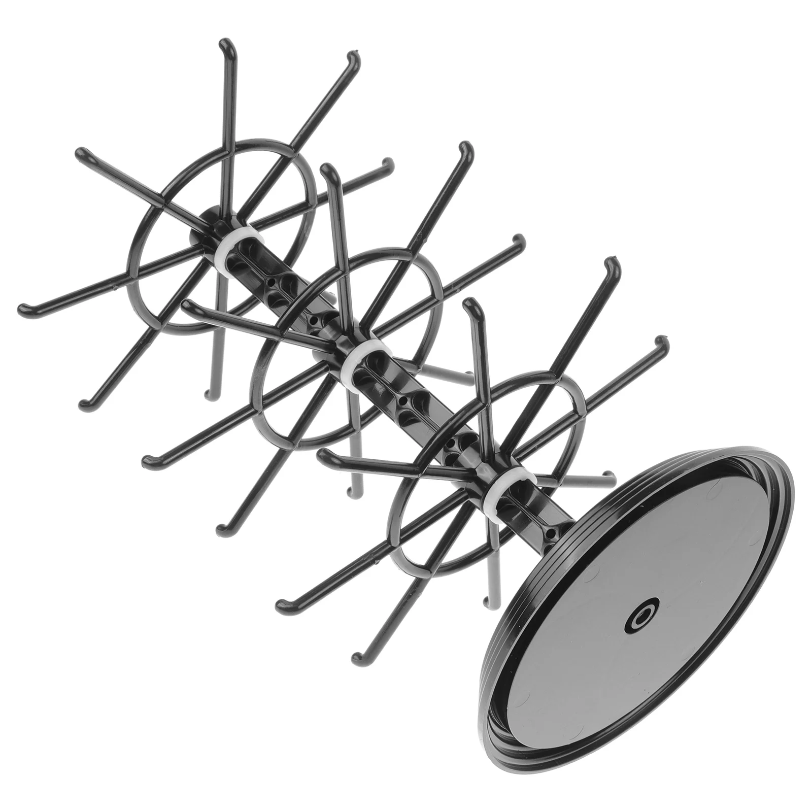 

Earring Storage Rack 3 Layers Black Metal Jewelry ganizer St for Necklace Bracelet Home Supplies Anti Tangle Easy Accessory