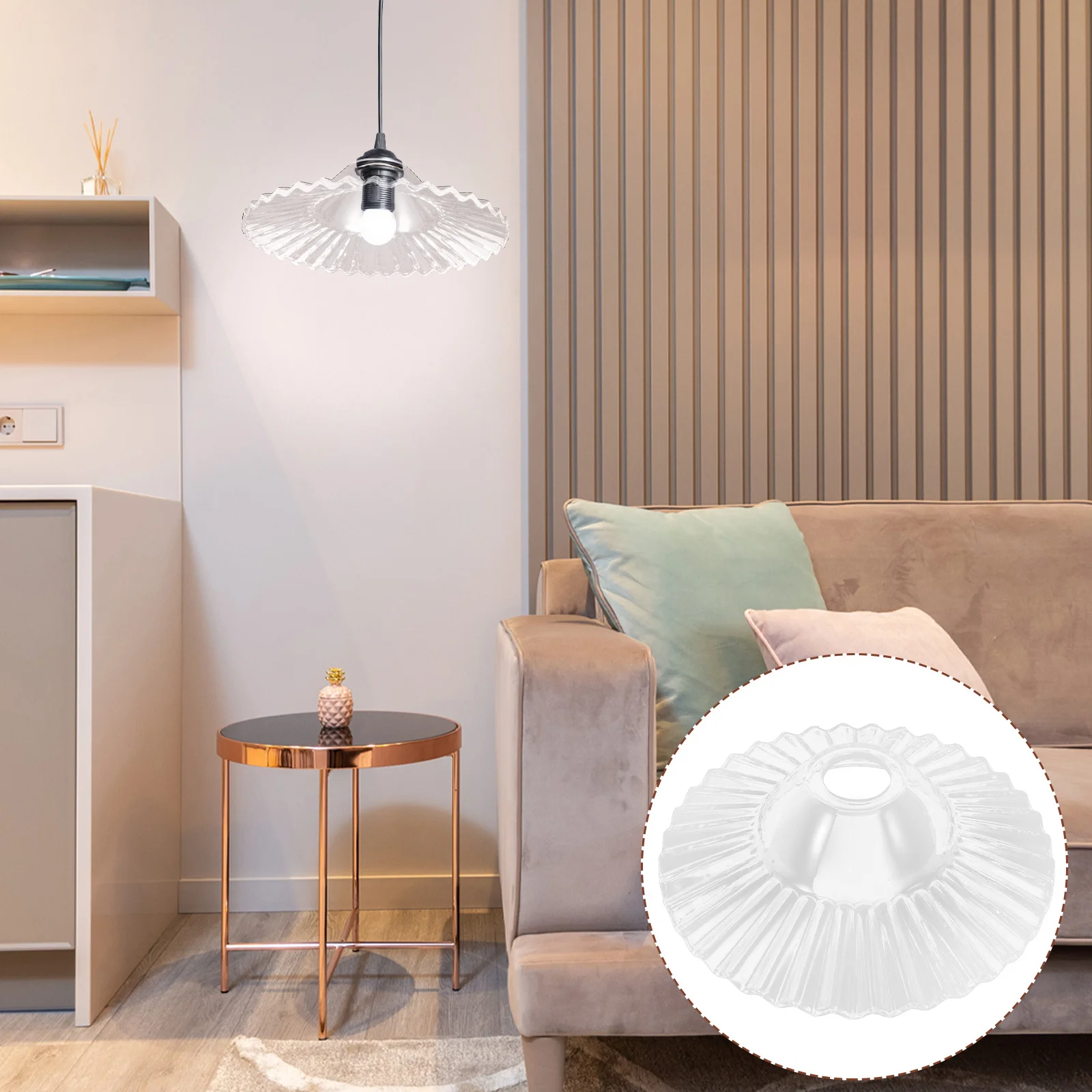 

Lamp Shade Replacement Shades Light Glass Clear Lampshade Transparent for Cover