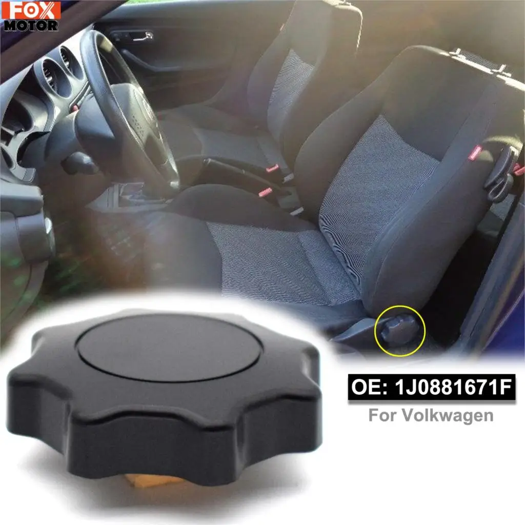 For VW Beetle Bora Polo Golf Passat B5 Caddy Transporter T4 Jetta MK4 Black Seat Adjustment Knob Handle 1J0881671F Car Styling