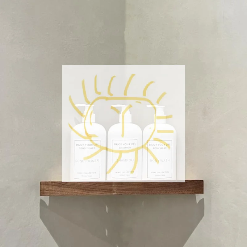 Dispensadores vazios para banheiro, 500ml, shampoo e condicionador, garrafas recarregáveis, tipo prensa de loção, acessório de banheiro