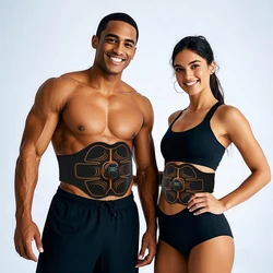 ABS Stimulator EMS Muscle Stimulator Ab Machine Portable Abdominal Belt Electronic Pulse Massager Home Office Fitness Workout