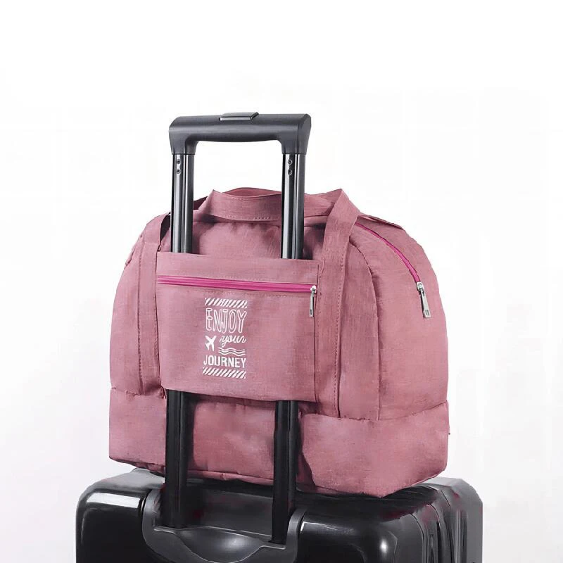 Tas Travel mode kapasitas besar untuk tas Travel Travel pemisah basah dan kering tas tangan warna polos akhir pekan uniseks