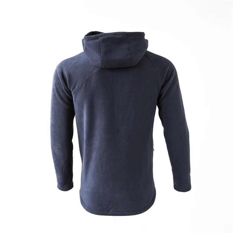 Chaqueta informal de lana para hombre, abrigo cálido con cuello de pila, cortavientos de campo, deportes extremos, ventilado, ajustado, con cremallera, Top de caza