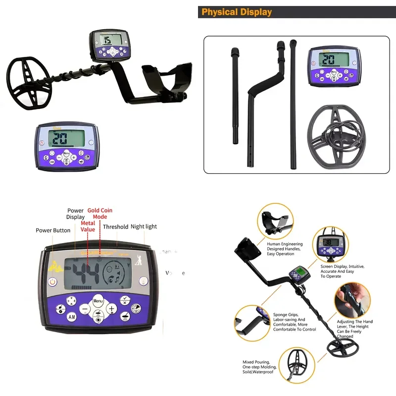 High Sensitivity Pulse Induction Deep Search PI Gold Detector for Mining Treasure Hunting Gold Metal Detector