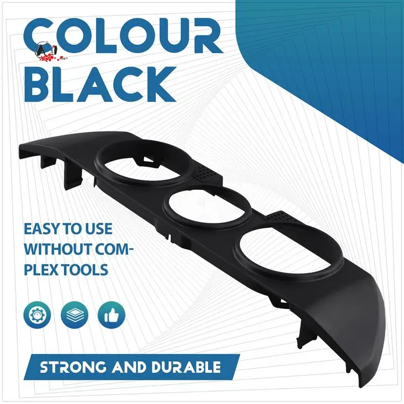 A10E-Car Black Front Dashboard AC Heater Control Panel Trim Cover Cap Fit For Polo 9N 2002-2010 6Q0820075C 1QA