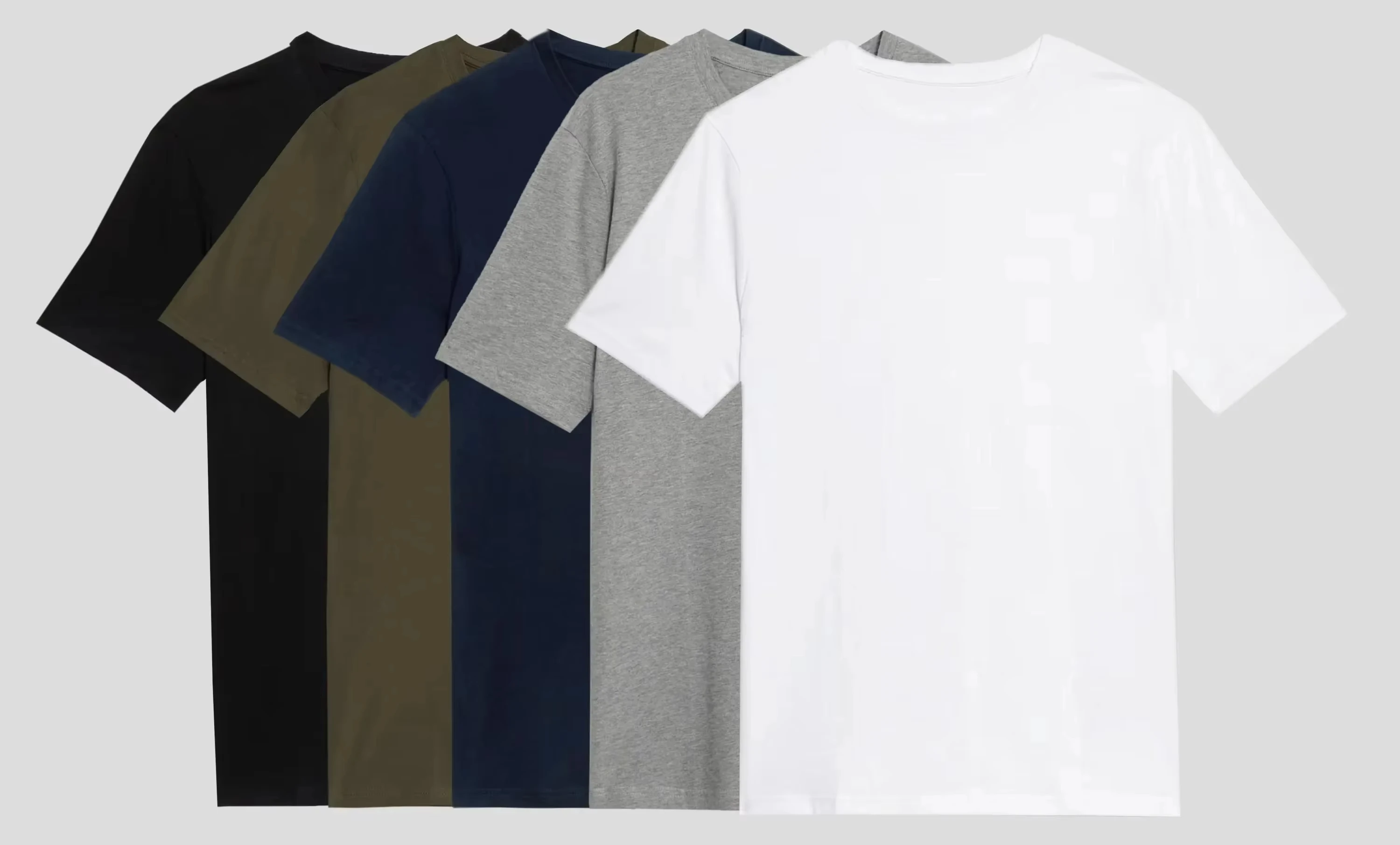 SpringSummer Quality Organic 100% Cotton Mens Solid T-shirts Regular Men's T-Shirt Solid Color Casual Crew Neck Unisex