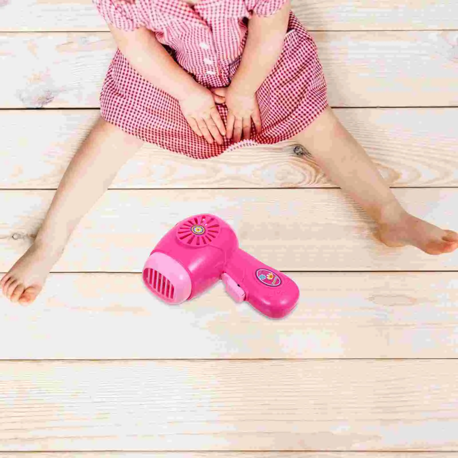 Babies Simulation Hair Dryer Role Play Baby Mini House Prop Kids Plaything Pink Dollhouse