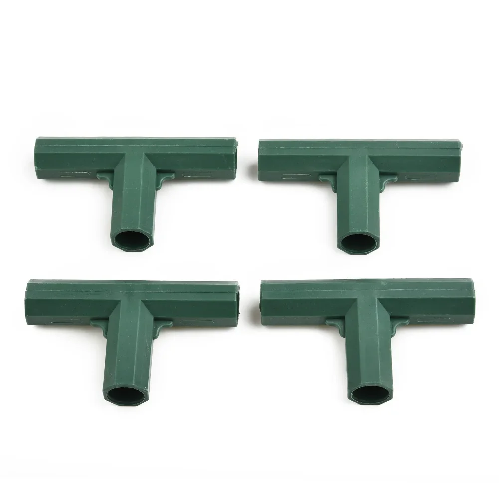 

4pcs Plastic Green Connector For 16MM Tube Greenhouse Frame Connectors Garden Climb Plant Awning Joints Frame Greenhouse Bracket