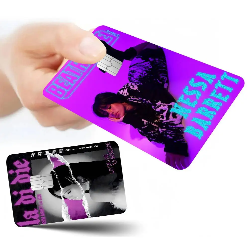 N-Nessa B-Barrett Singer 2024 Anime Cartoon Skin Stickers Film Tape Case for Big Credit Debit Card Front Side