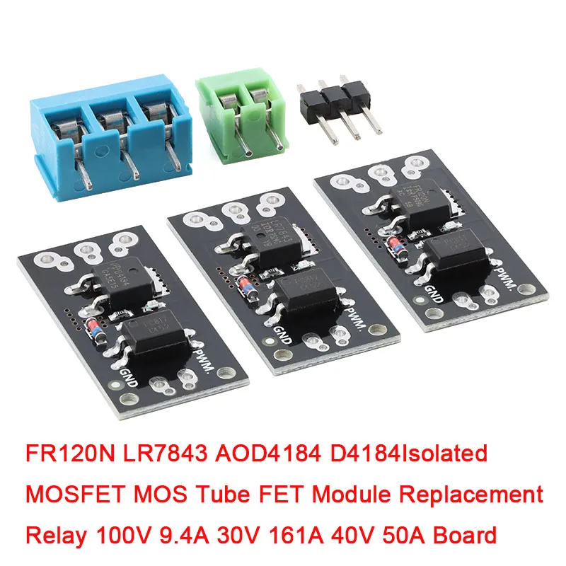 1-10Pcs FR120N LR7843 AOD4184 D4184 Isolated MOSFET MOS Tube FET Module Replacement Relay 100V 9.4A 30V 161A 40V 50A