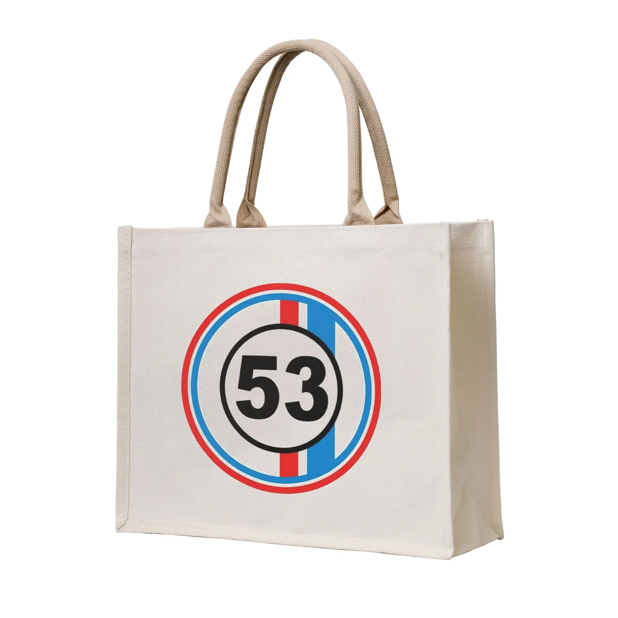 

Сумка-тоут Herbie Cnumber 53 The Love Bug без сумок-шопперов, холщовая, многоразовая, для девочек, на плечо, дорожная сумка