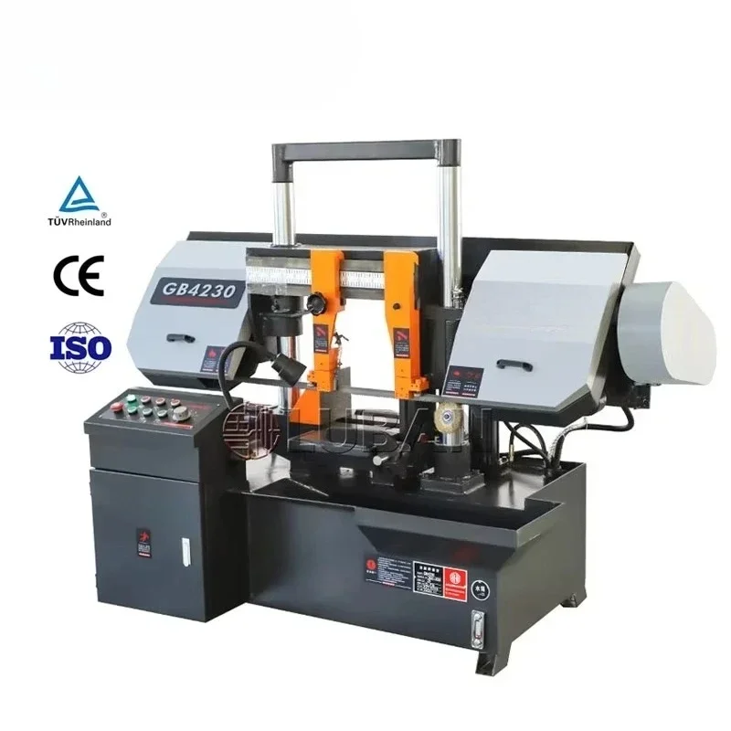 LUBANSAW Semi-auto Band Saw Cutting Machine GB4230 Band Saw for Metal