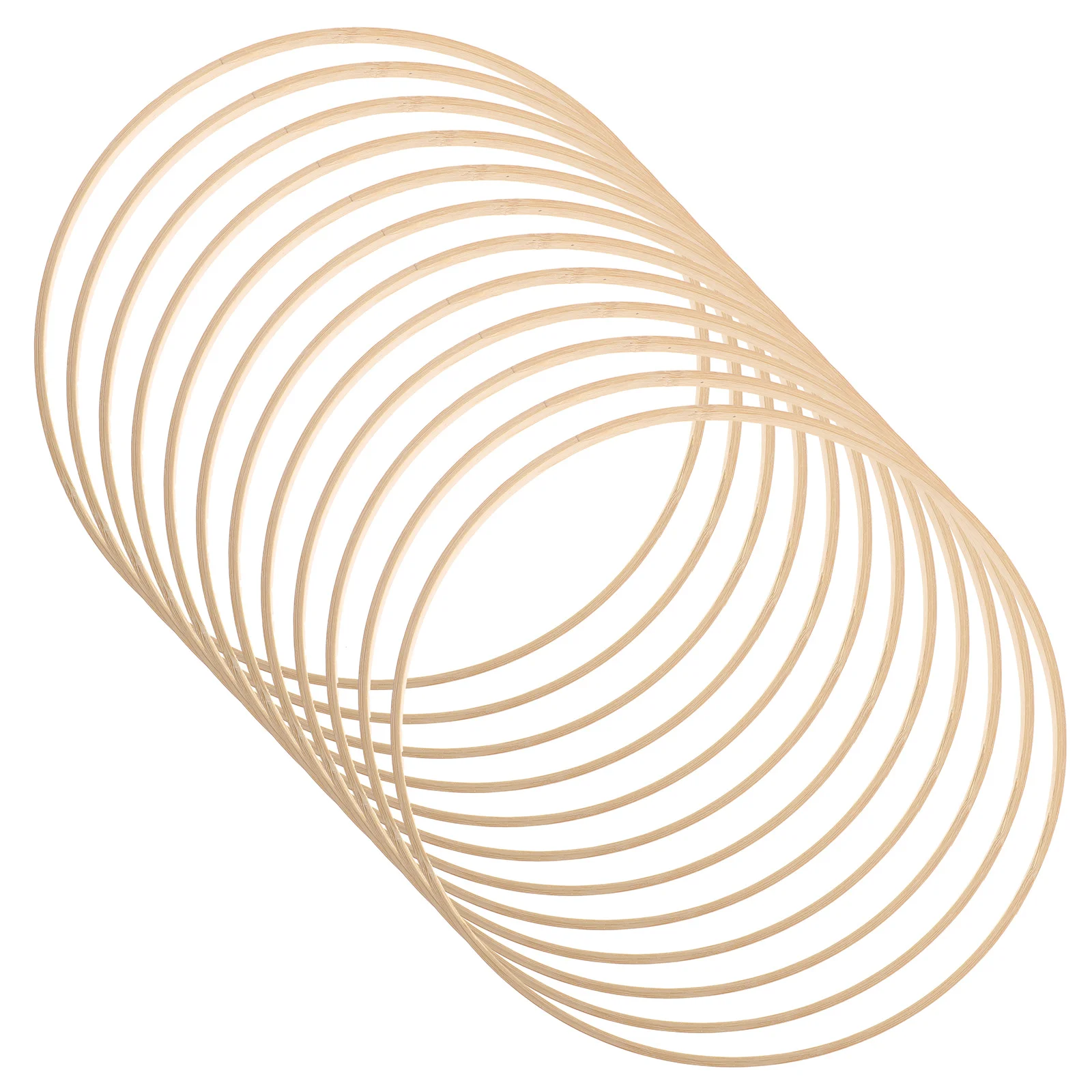 

12 Pcs Dream Catcher Bamboo Circle DIY Dreamcatcher Accessories Wooden Handmade Ring Rings